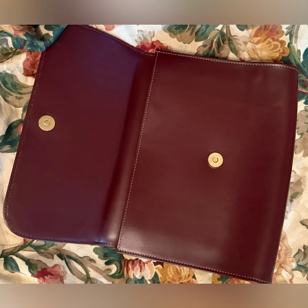 EUC Cartier Leather Pouch/Clutch, Burgundy